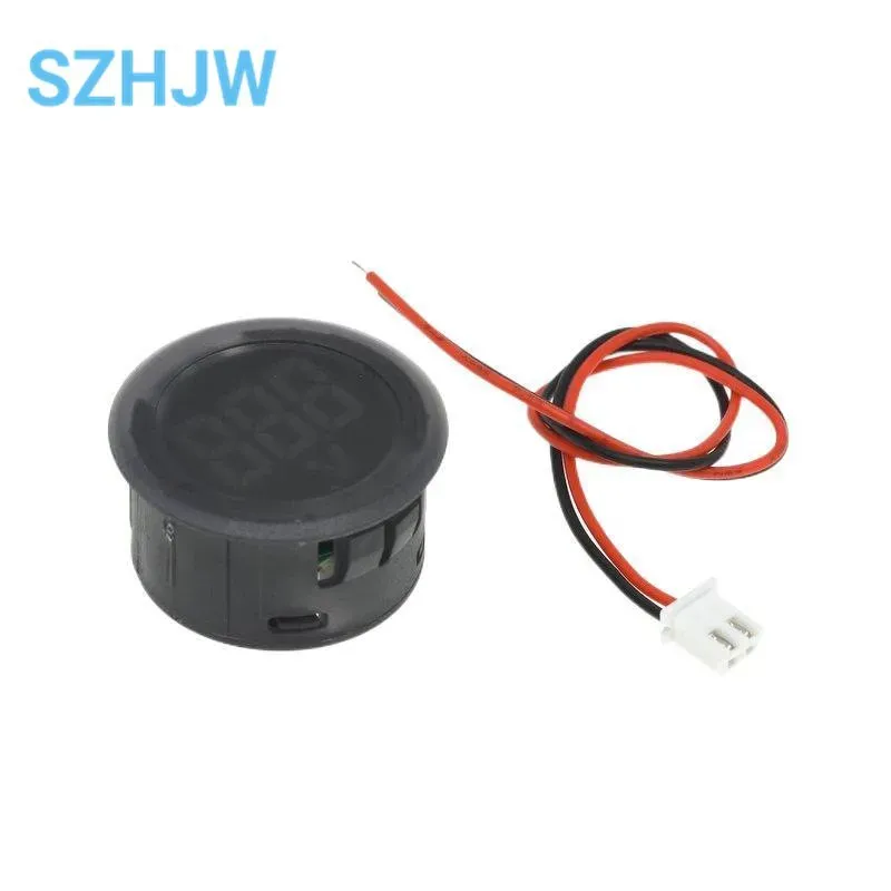 Voltmètre numérique circulaire à LED, courant continu 4 à 100 V, voltmètre DC à deux fils, affichage à tête, outil de protection de connexion 6