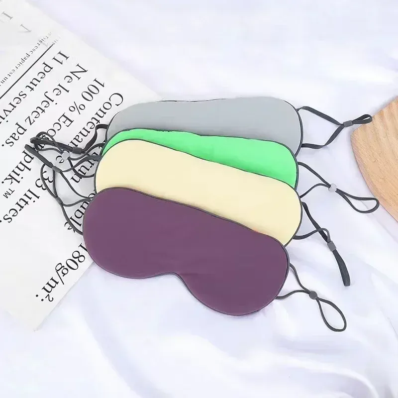 Masque de sommeil chaud et froid à double usage, en soie douce, bandeau occultant pour la nuit, cache-yeux avec sangle élastique réglable, idéal pour les voyages 2