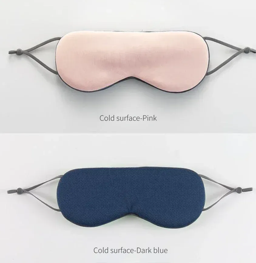 Masque de sommeil chaud et froid à double usage, en soie douce, bandeau occultant pour la nuit, cache-yeux avec sangle élastique réglable, idéal pour les voyages 8