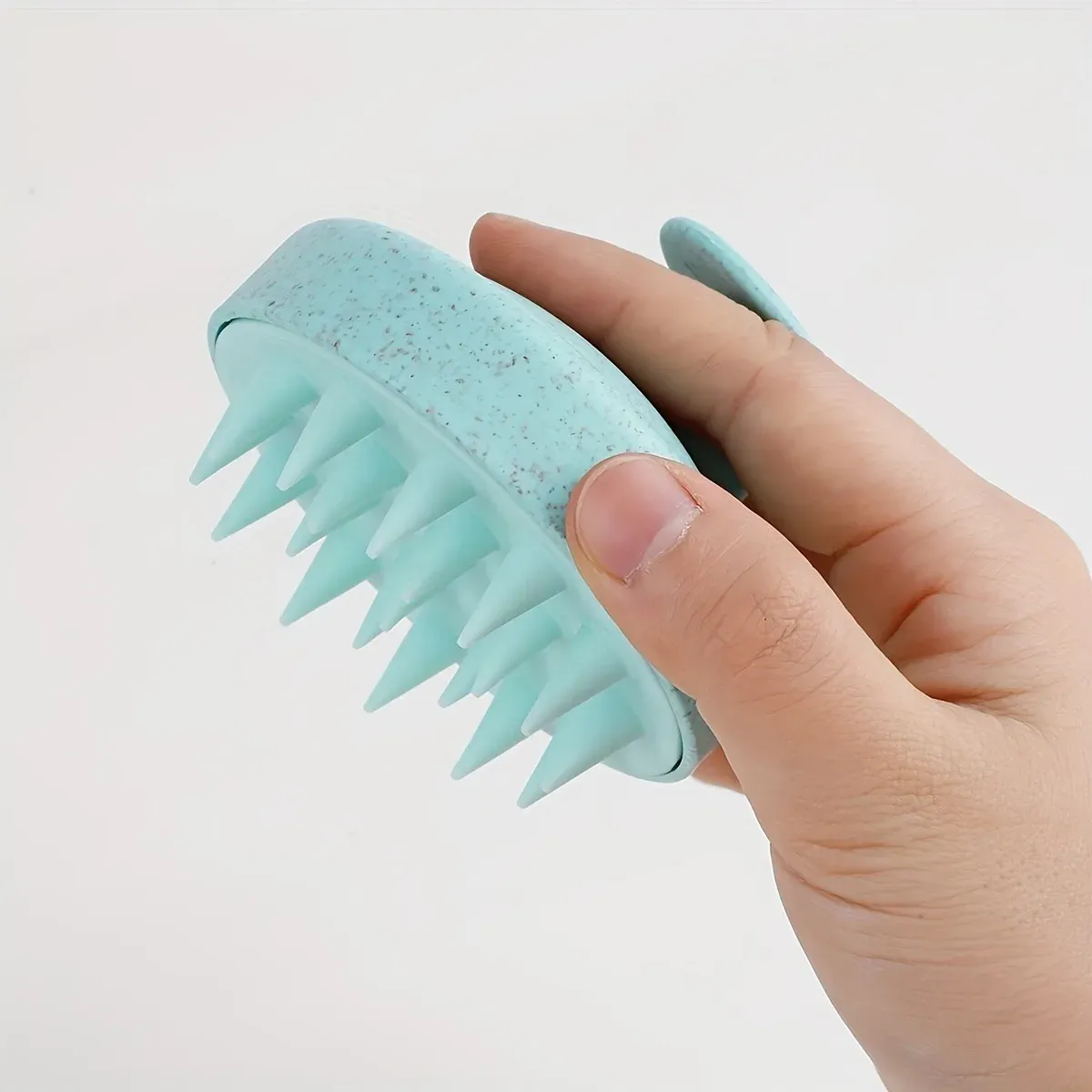 Masseur de cuir chevelu et brosse à shampoing en silicone 2 en 1, stimulateur de croissance des cheveux indolore pour douche, outil de spa à tête douce 2