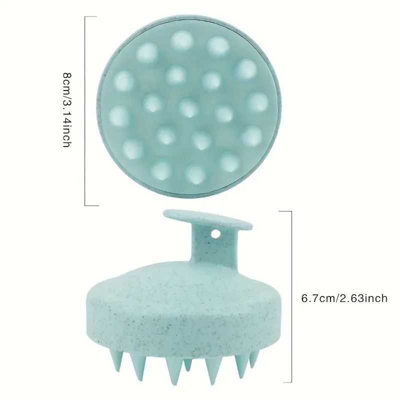 Masseur de cuir chevelu et brosse à shampoing en silicone 2 en 1, stimulateur de croissance des cheveux indolore pour douche, outil de spa à tête douce 6