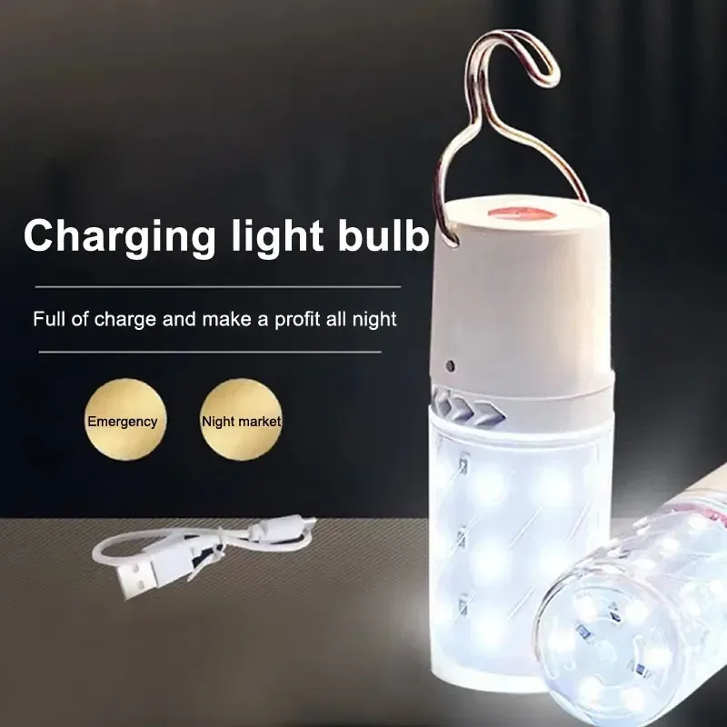Lanterne de camping LED rechargeable, lampe de secours portable avec crochet de fixation 1