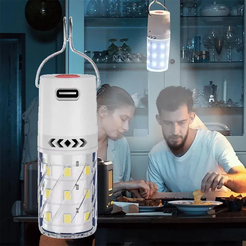 Lanterne de camping LED rechargeable, recharge USB