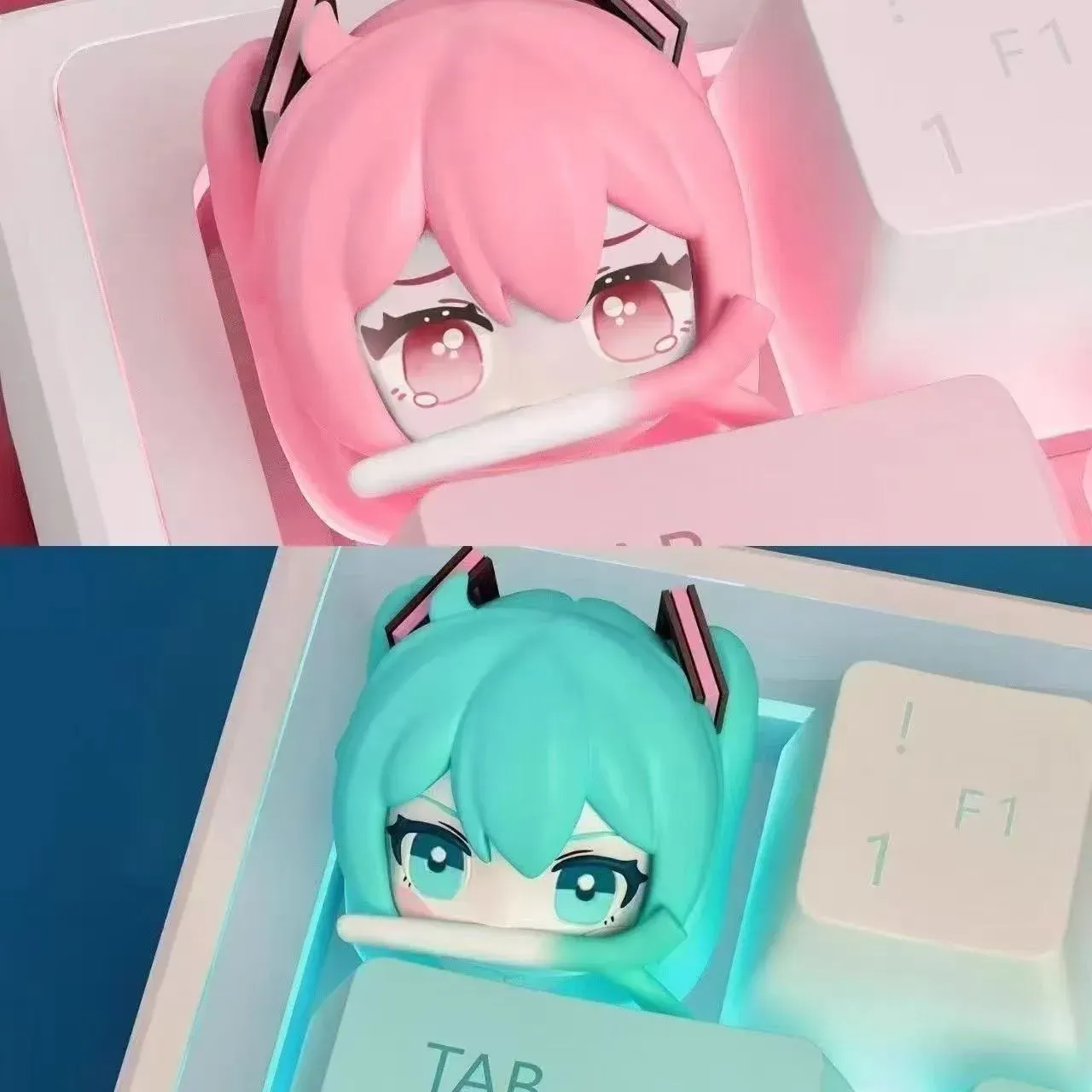 Keycaps Hatsune Miku pour clavier mécanique