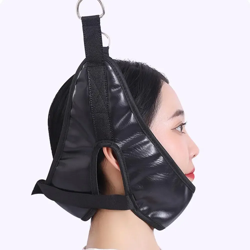 Kit de traction cervicale à suspendre à la porte avec ceinture rembourrée, support cervical réglable et masseur de tête arrière 3