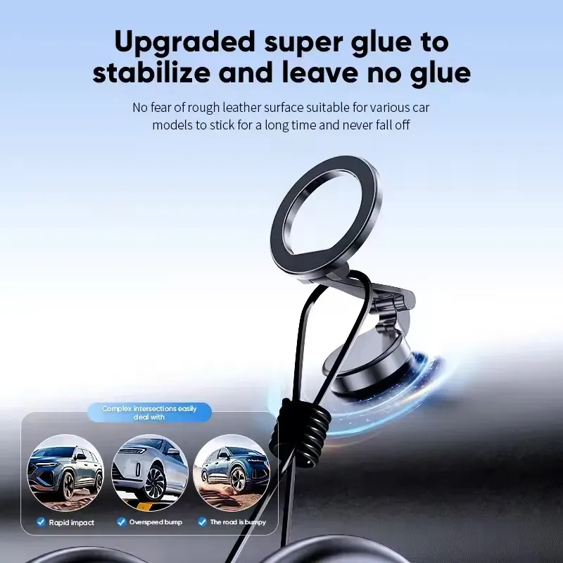 Support de téléphone magnétique MagSafe pour voiture, compatible iPhone 16, 15 Pro Max et Plus 5
