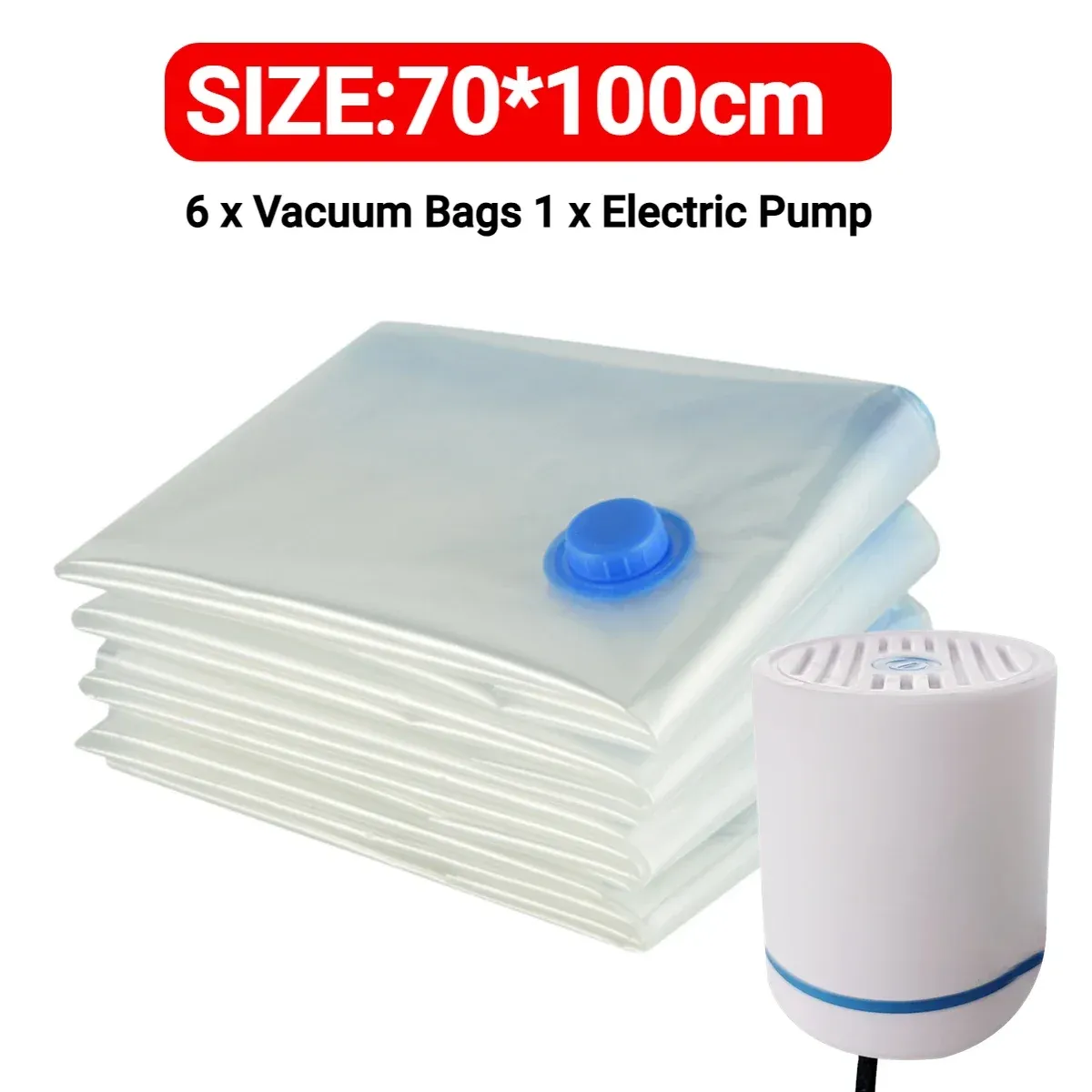 Sacs sous vide réutilisables et pliables pour vêtements, transparents et compressibles, grand format de voyage 15