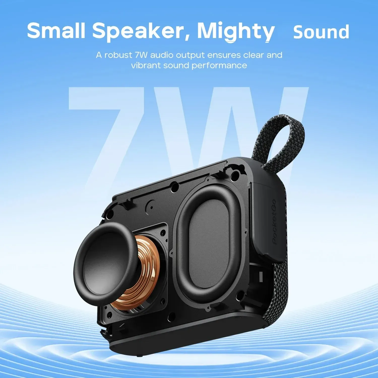 Enceinte Bluetooth portable Tribit PocketGo, étanche IP68, Bluetooth 6.0, micro intégré, TWS, égaliseur via application 2