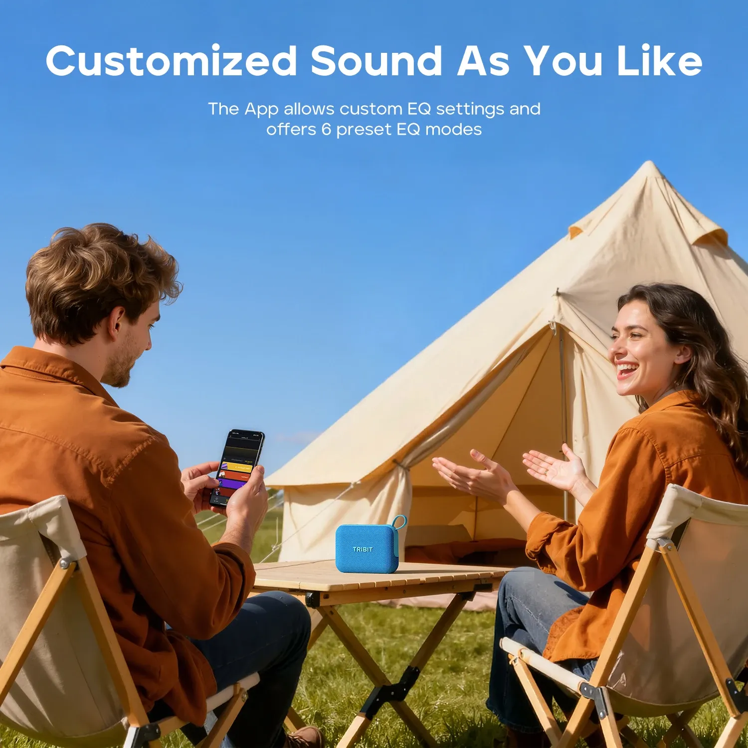 Enceinte Tribit PocketGo - égaliseur personnalisable