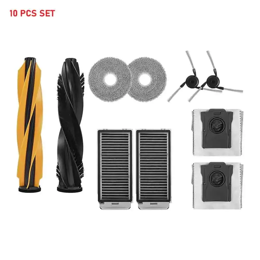 Chiffons de nettoyage, sacs à poussière, brosses principales et latérales et filtres pour Dreame X50 Pro / X50 Ultra / X50 Master / L40S Pro Ultra / L50 Pro Ultra / MOVA V50 Ultra 10
