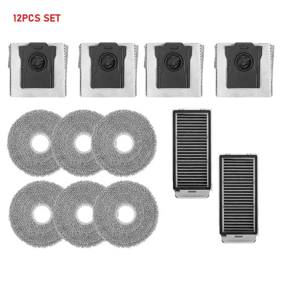 Chiffons de nettoyage, sacs à poussière, brosses principales et latérales et filtres pour Dreame X50 Pro / X50 Ultra / X50 Master / L40S Pro Ultra / L50 Pro Ultra / MOVA V50 Ultra 9
