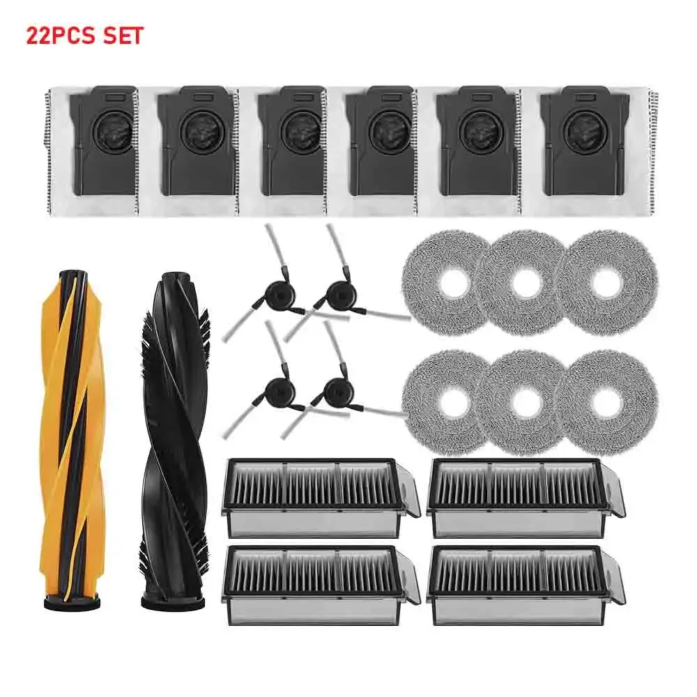 Chiffons de nettoyage, sacs à poussière, brosses principales et latérales et filtres pour Dreame X50 Pro / X50 Ultra / X50 Master / L40S Pro Ultra / L50 Pro Ultra / MOVA V50 Ultra 15