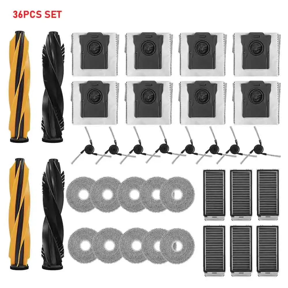 Chiffons de nettoyage, sacs à poussière, brosses principales et latérales et filtres pour Dreame X50 Pro / X50 Ultra / X50 Master / L40S Pro Ultra / L50 Pro Ultra / MOVA V50 Ultra 13