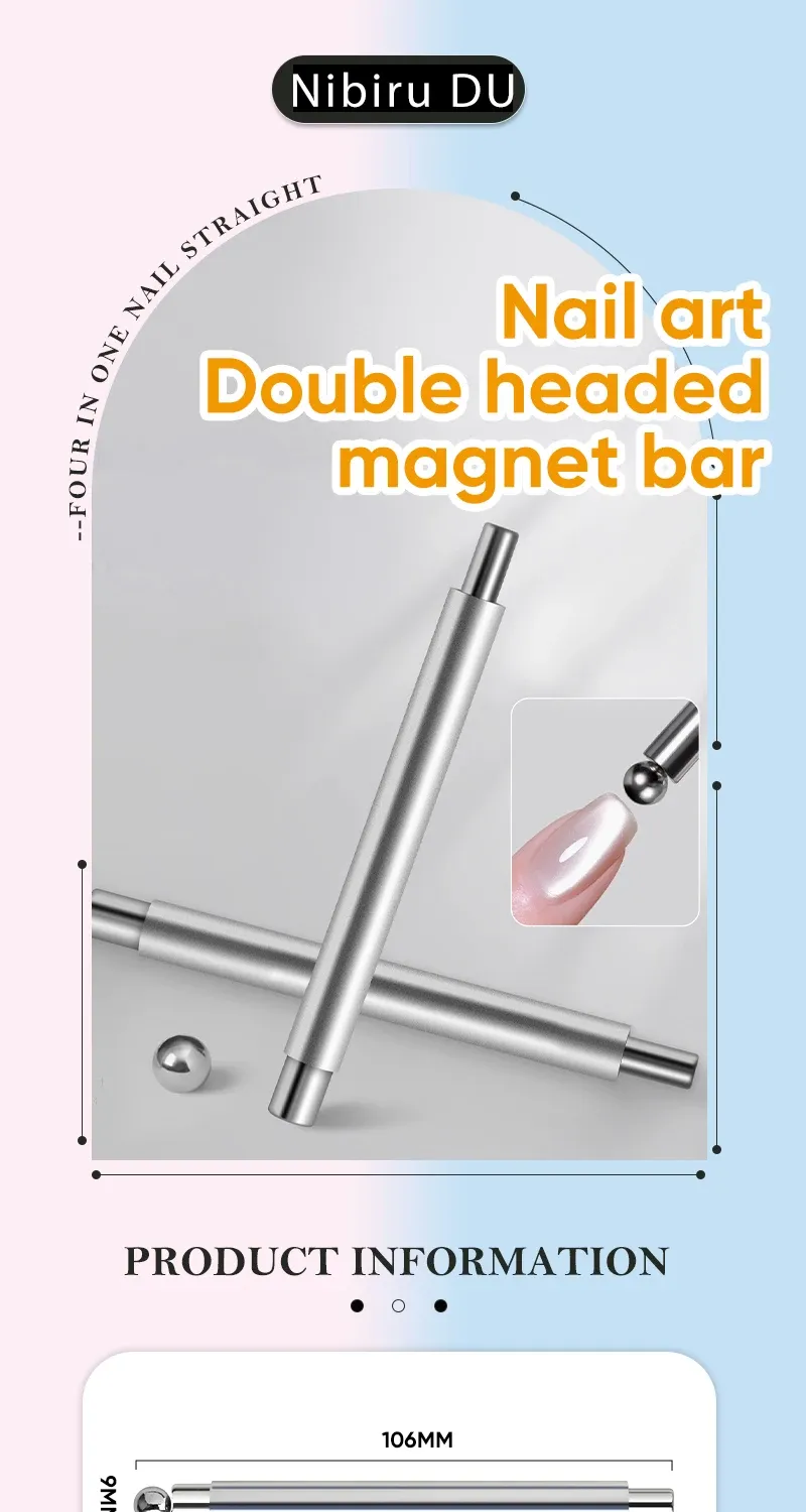 Bâton magnétique pour nail art, vue d'ensemble