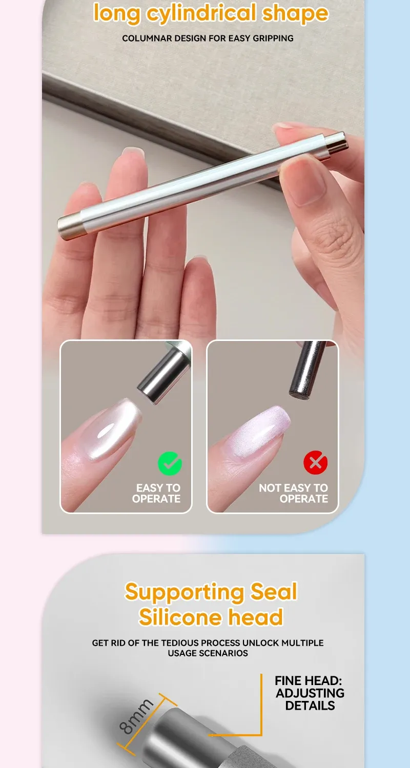 Utilisation du bâton magnétique sur les ongles