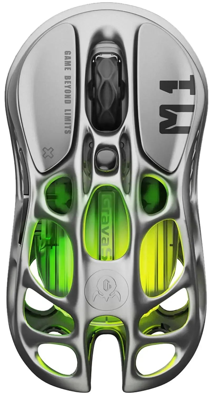 Souris de jeu sans fil GravaStar Mercury M1 Pro 26 000 DPI filaire / 2,4 GHz / Bluetooth GLOWSYNC RGB 7