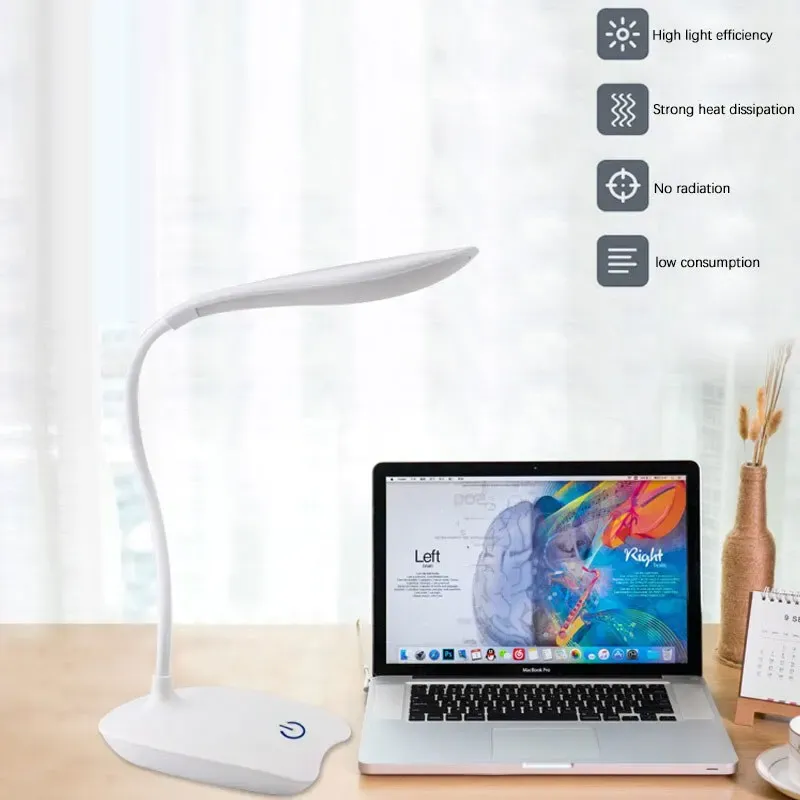 Lampe de bureau LED à intensité réglable, alimentation USB, protection des yeux 2