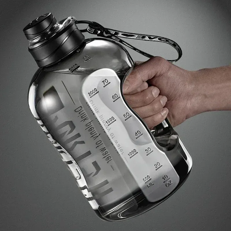 Gourde de sport portable grande capacité 1,7 L / 2,7 L pour fitness, cyclisme et camping 3