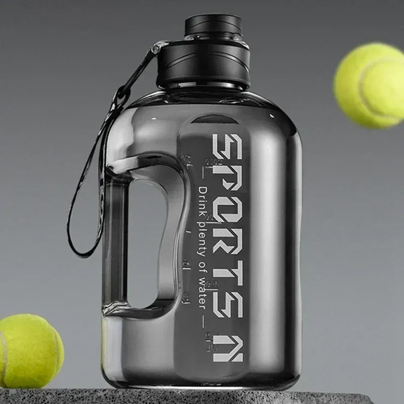 Gourde de sport portable grande capacité 1,7 L / 2,7 L pour fitness, cyclisme et camping 7