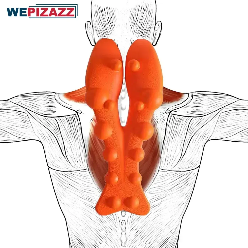 Appareil de traction cervicale pour le cou et les épaules, avec points de massage pour le haut du dos, soulagement de la douleur cervicale et de la colonne vertébrale - Image 1