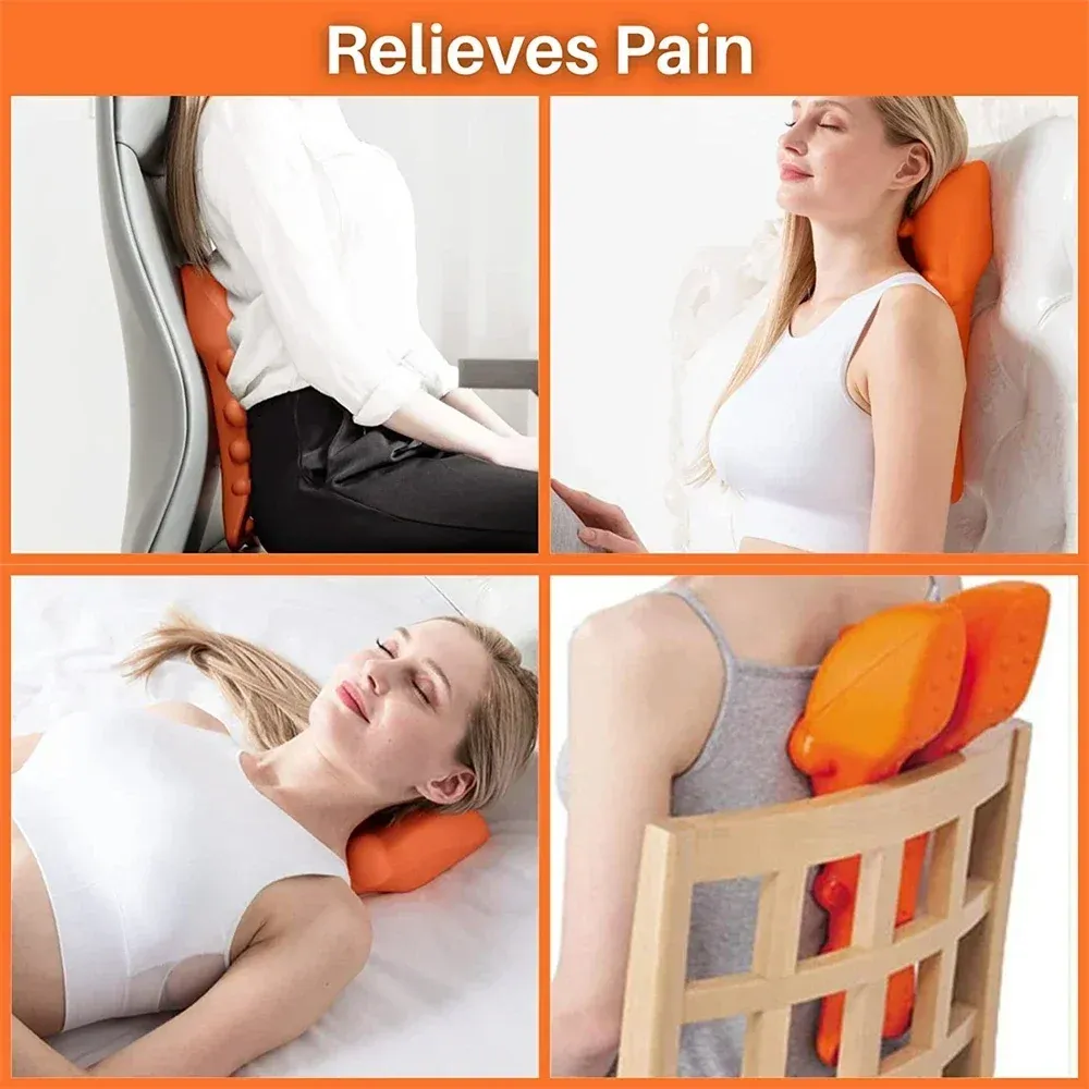 Appareil de traction cervicale pour le cou et les épaules, avec points de massage pour le haut du dos, soulagement de la douleur cervicale et de la colonne vertébrale 5