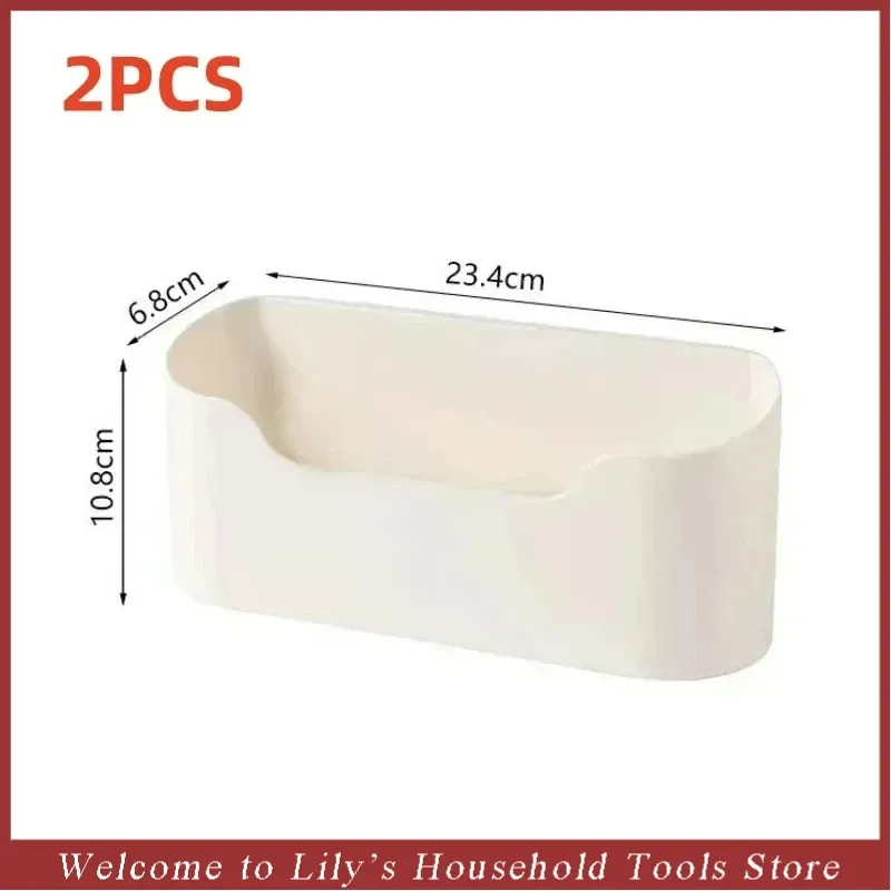 Support de rangement adhésif mural pour cuisine, boîte de rangement multifonctionnelle pour porte d'armoire sous évier, étagère à tiroir, organisateur de salle de bains 7