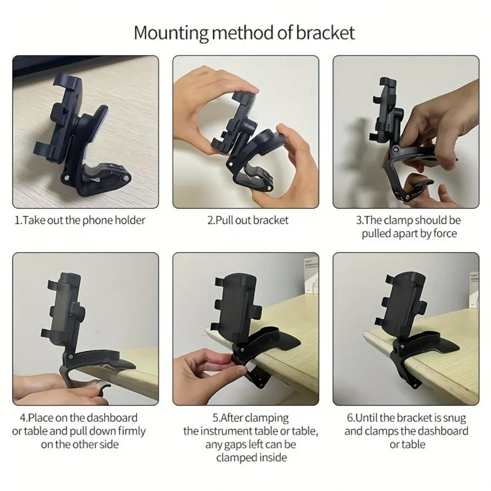 Support de téléphone ajustable pour voiture