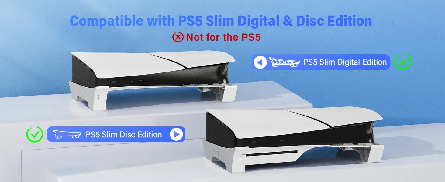 Support horizontal pour PS5 Slim, détail du design