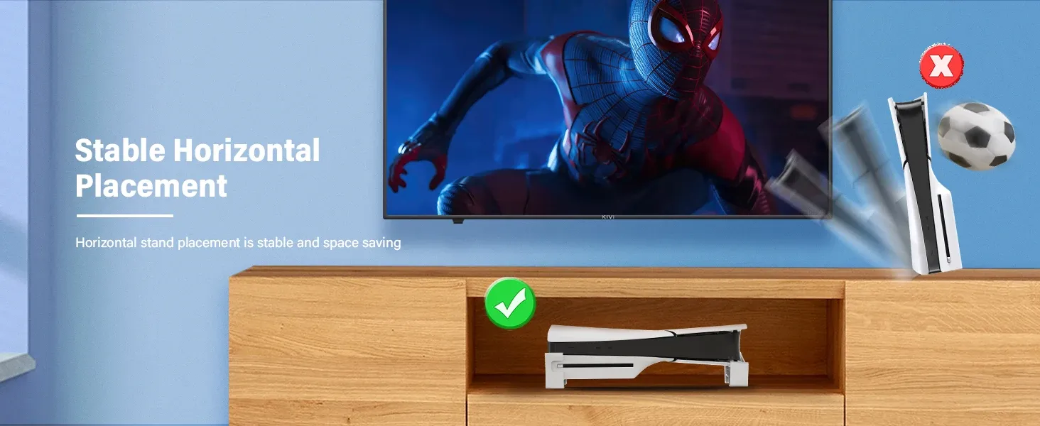 Support horizontal pour PS5 Slim, finition