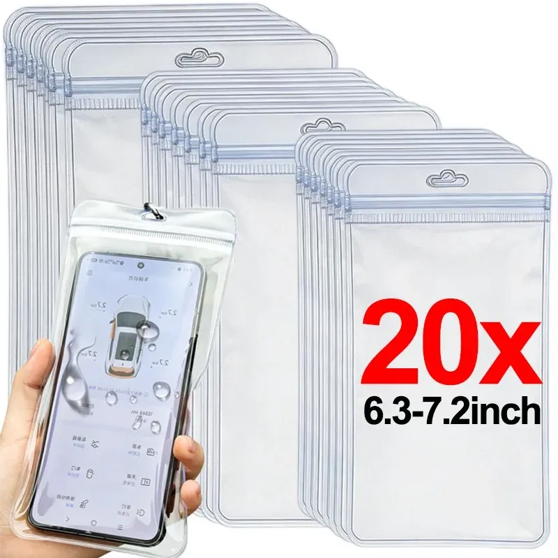 Sac étanche universel pour smartphone 6,3 à 7,2 pouces, étui transparent pour la natation et les activités aquatiques - Image 1