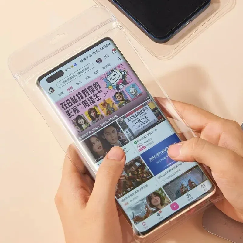 Sac étanche universel pour smartphone 6,3 à 7,2 pouces, étui transparent pour la natation et les activités aquatiques 3