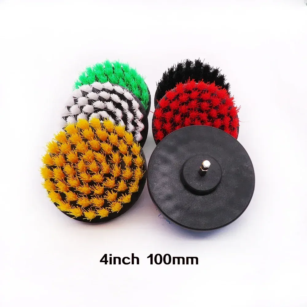 Ensemble de brosses électriques 3,5/4/5 pouces, 1 pièce, brosse de nettoyage pour tapis, cuisines et salles de bains, compatible perceuse 3