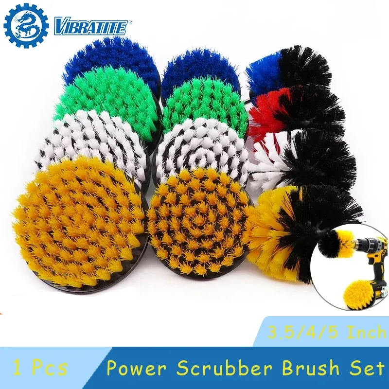 Ensemble de brosses électriques 3,5/4/5 pouces, 1 pièce, brosse de nettoyage pour tapis, cuisines et salles de bains, compatible perceuse
