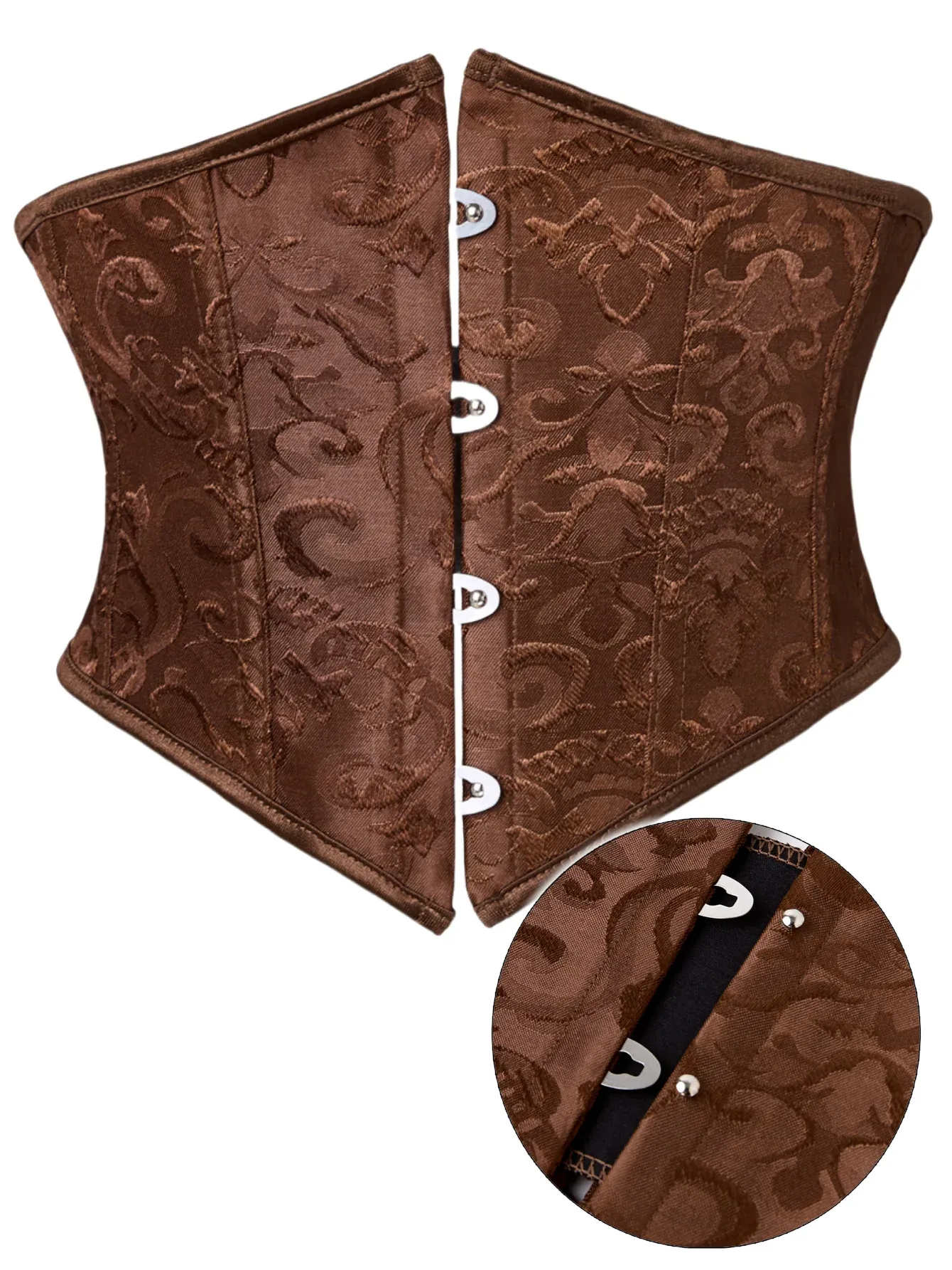 Ceinture corset courte au style rétro, correcteur de posture, galbant ventre, sangle arrière, soutien de buste et maintien - Image 1