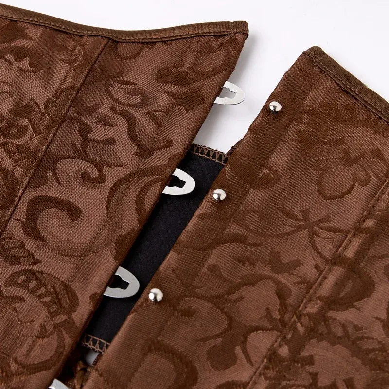 Ceinture corset courte au style rétro, correcteur de posture, galbant ventre, sangle arrière, soutien de buste et maintien 3