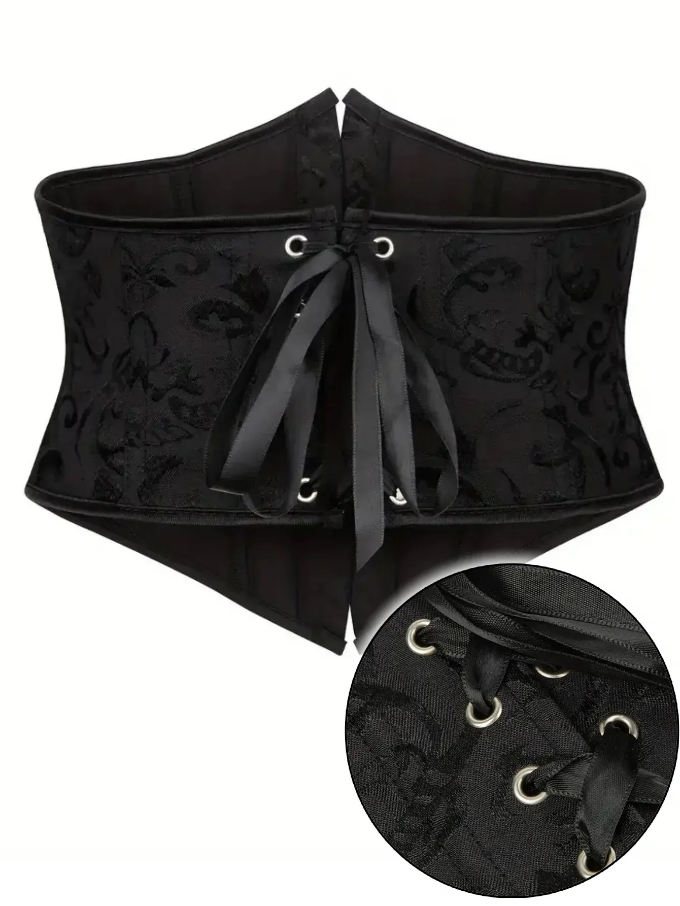 Ceinture corset courte au style rétro, correcteur de posture, galbant ventre, sangle arrière, soutien de buste et maintien 6