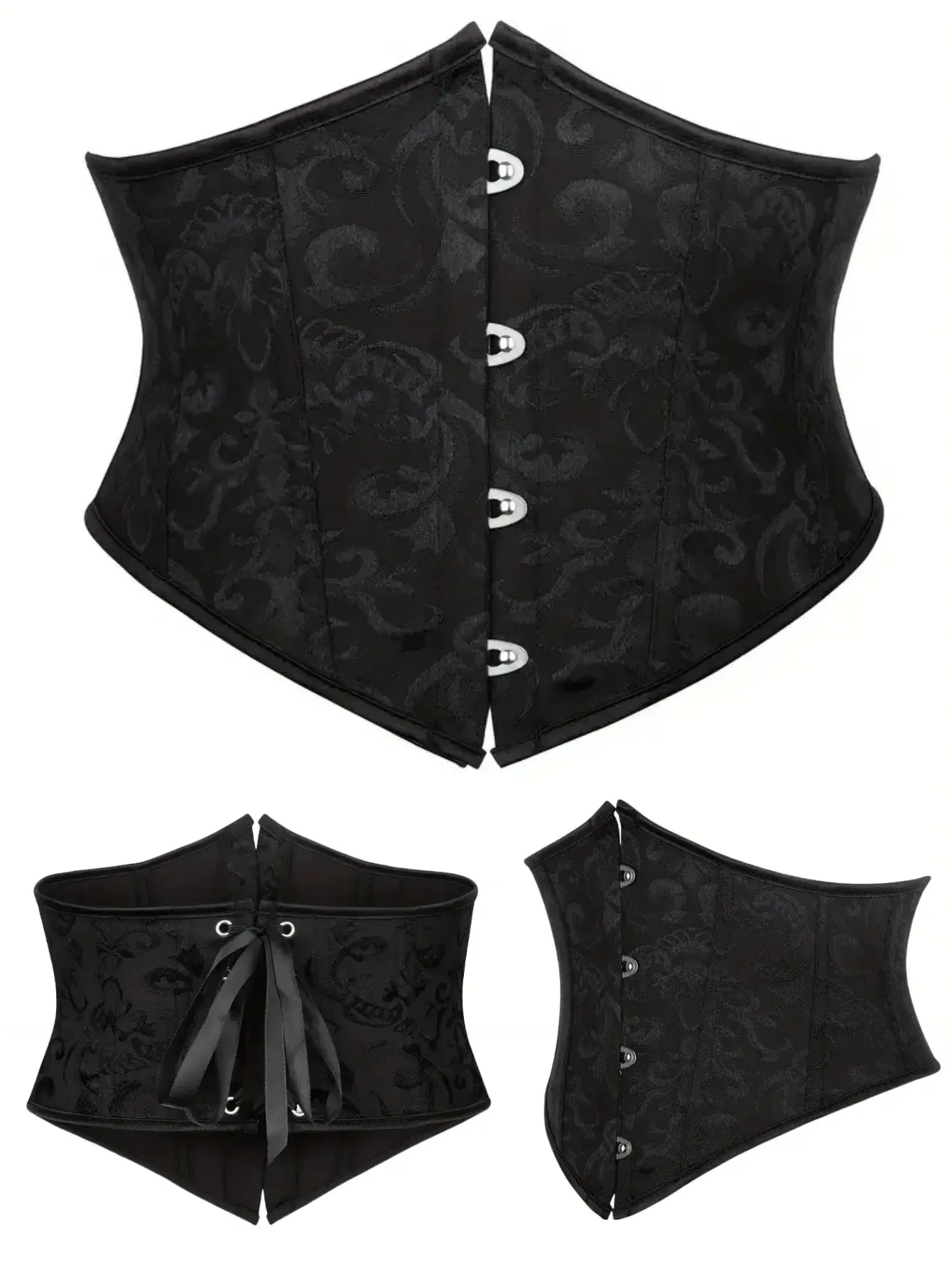 Ceinture corset courte style rétro, vue détaillée