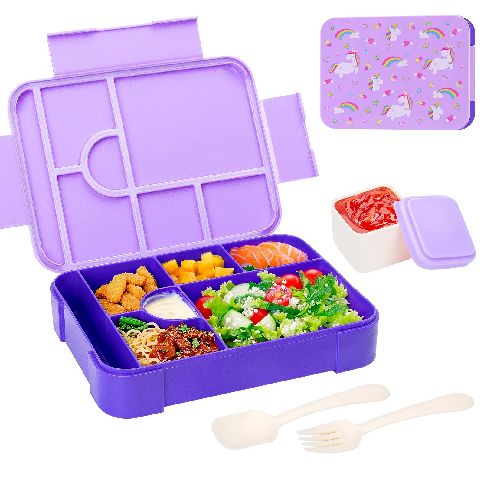 Boîte à lunch violette, vue 1