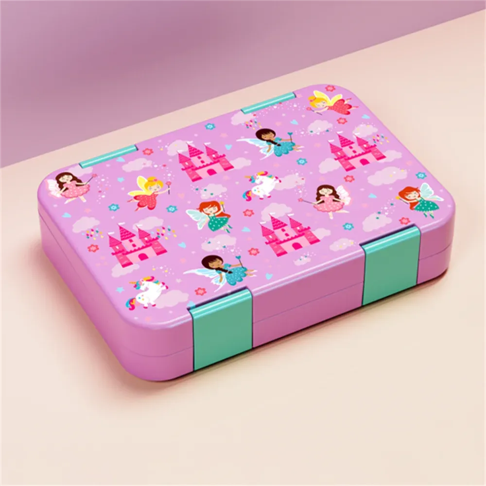 Boîte à repas pour enfants à motifs mignons, compartimentée, portable, compatible micro-ondes et étanche 7