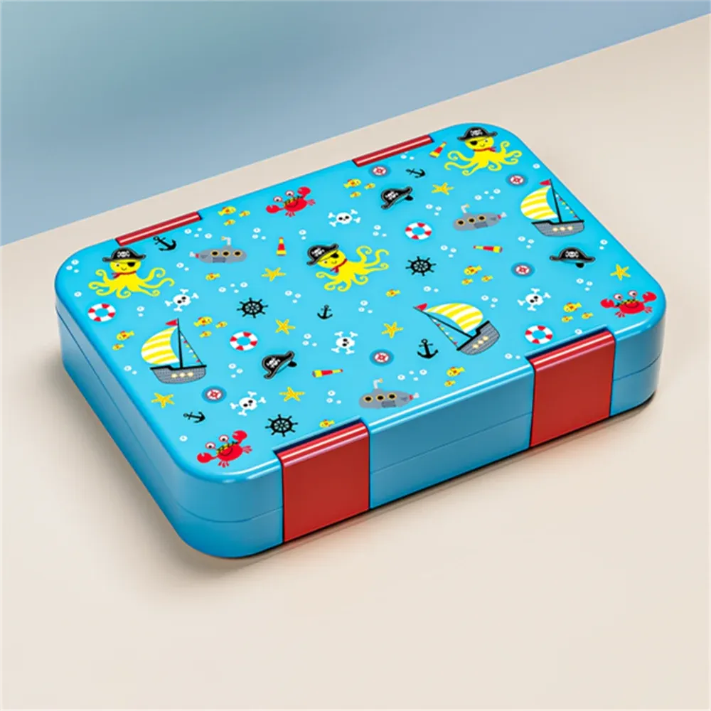 Boîte à repas pour enfants à motifs mignons, compartimentée, portable, compatible micro-ondes et étanche 8