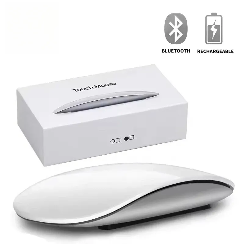 Souris Bluetooth sans fil ultra-fine, rechargeable et silencieuse, design arc multi-appareils pour ordinateur portable, iPad, Mac et PC 1
