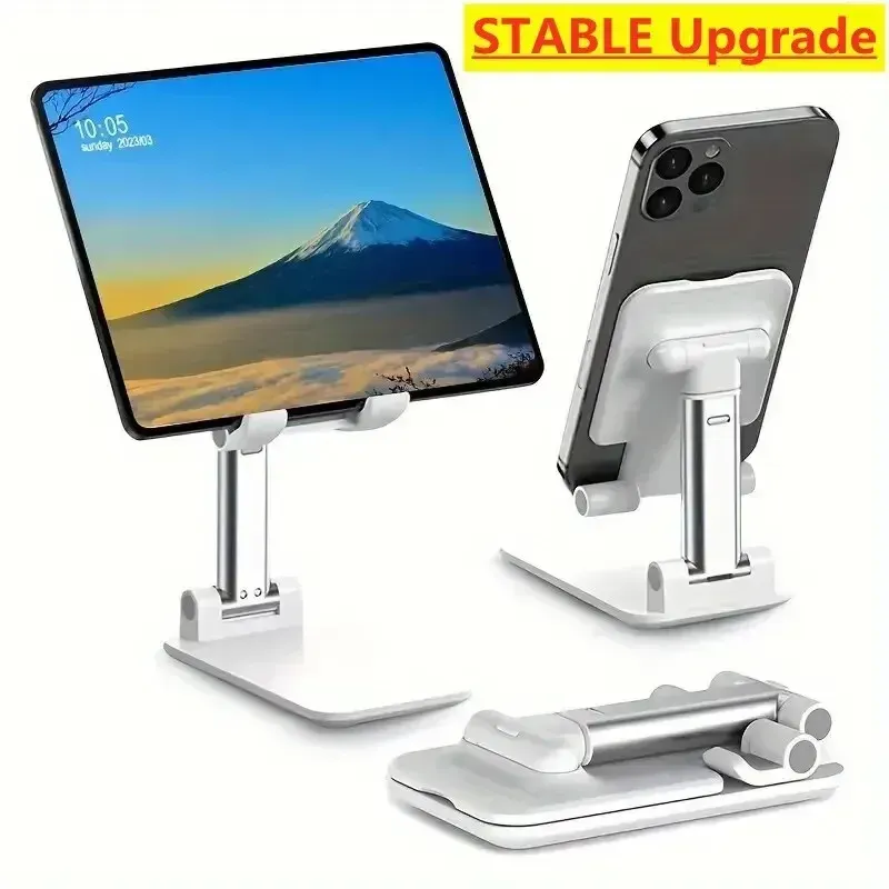Support de téléphone portable pliable et télescopique multifonctionnel pour bureau et chevet 2