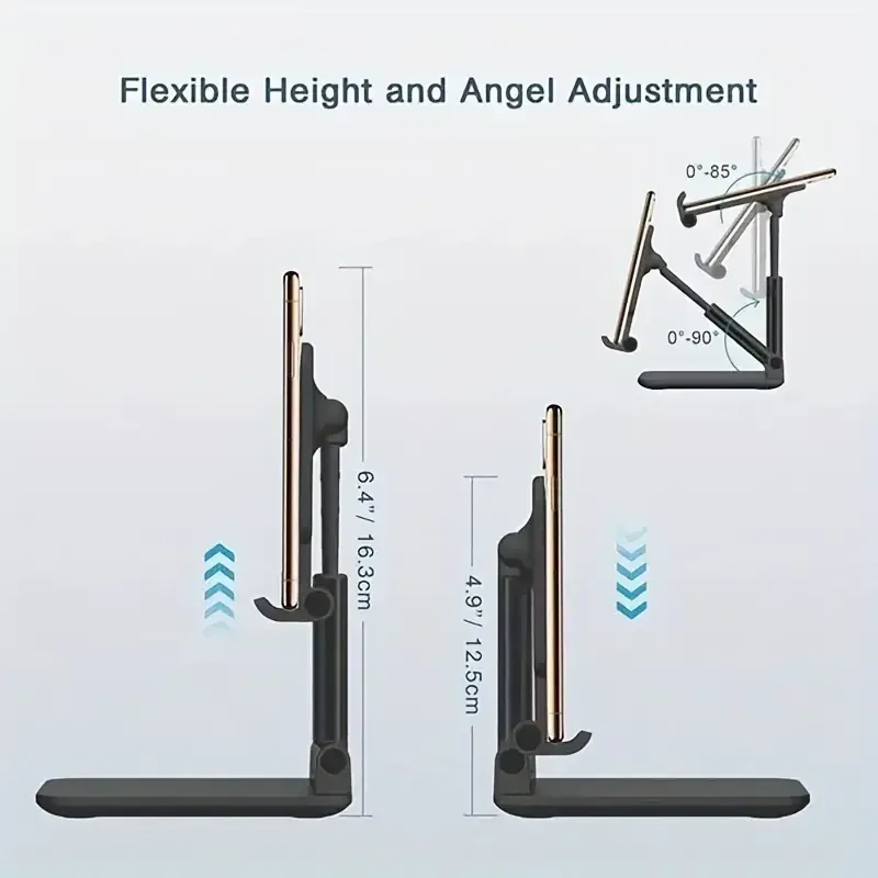 Support de téléphone portable pliable et télescopique multifonctionnel pour bureau et chevet 5