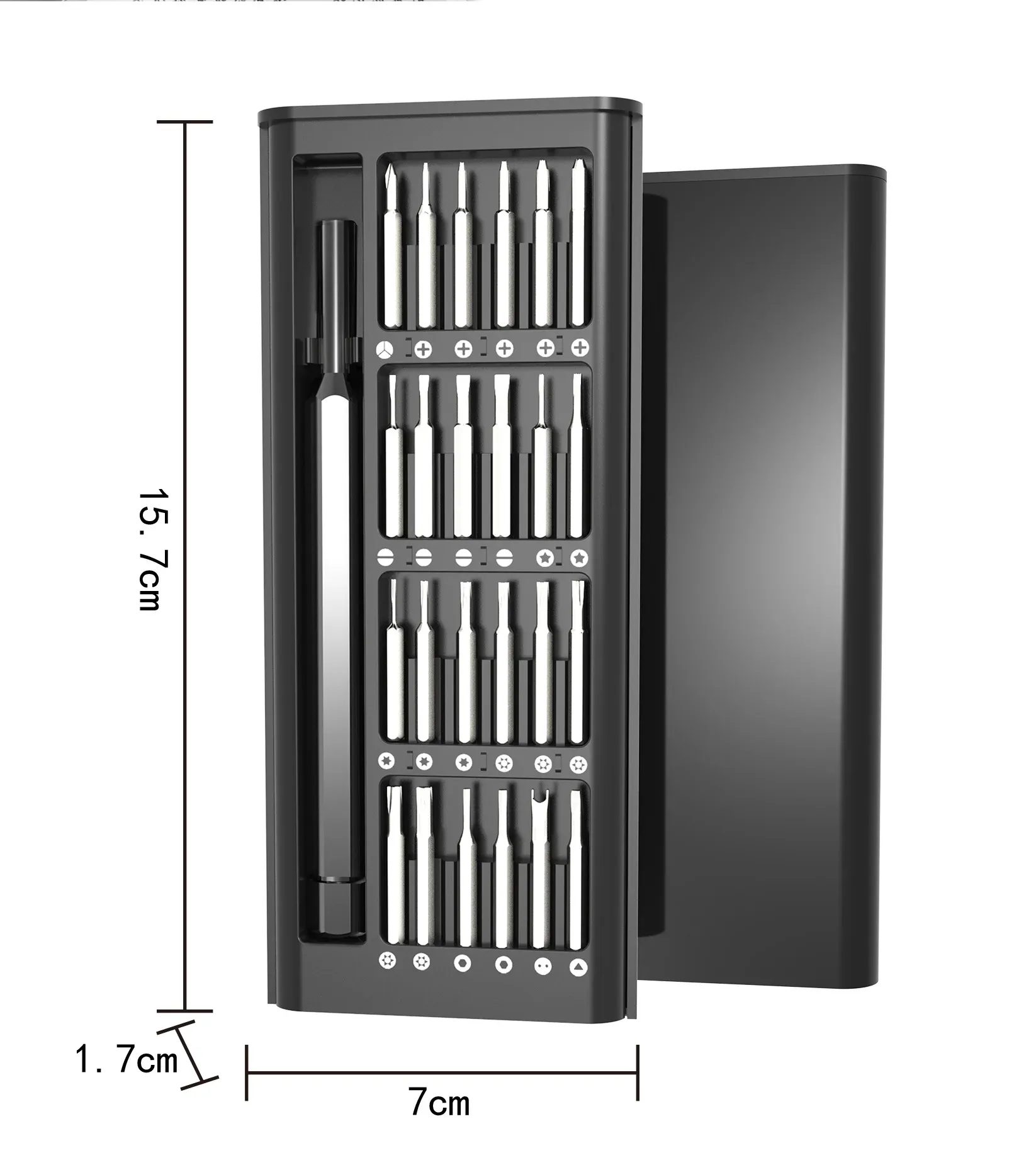 Jeu de tournevis de précision magnétique 25 en 1 avec mini jeu de tournevis de poche 24 pièces, kit de réparation pour téléphone portable, PC et appareil photo 6
