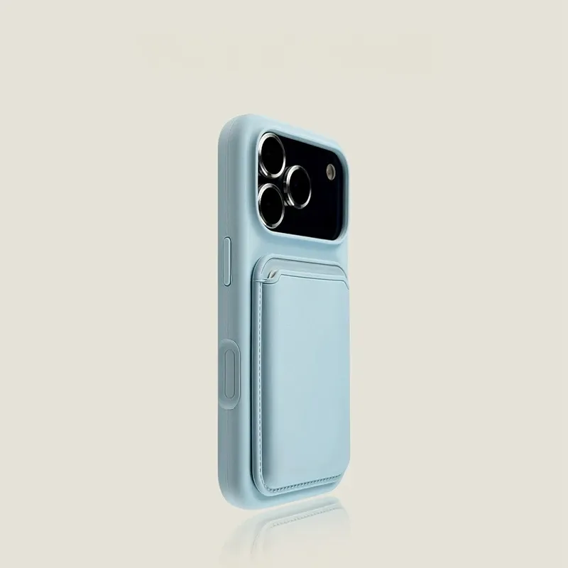 Coque de téléphone de luxe en silicone liquide magnétique, vue d'ensemble