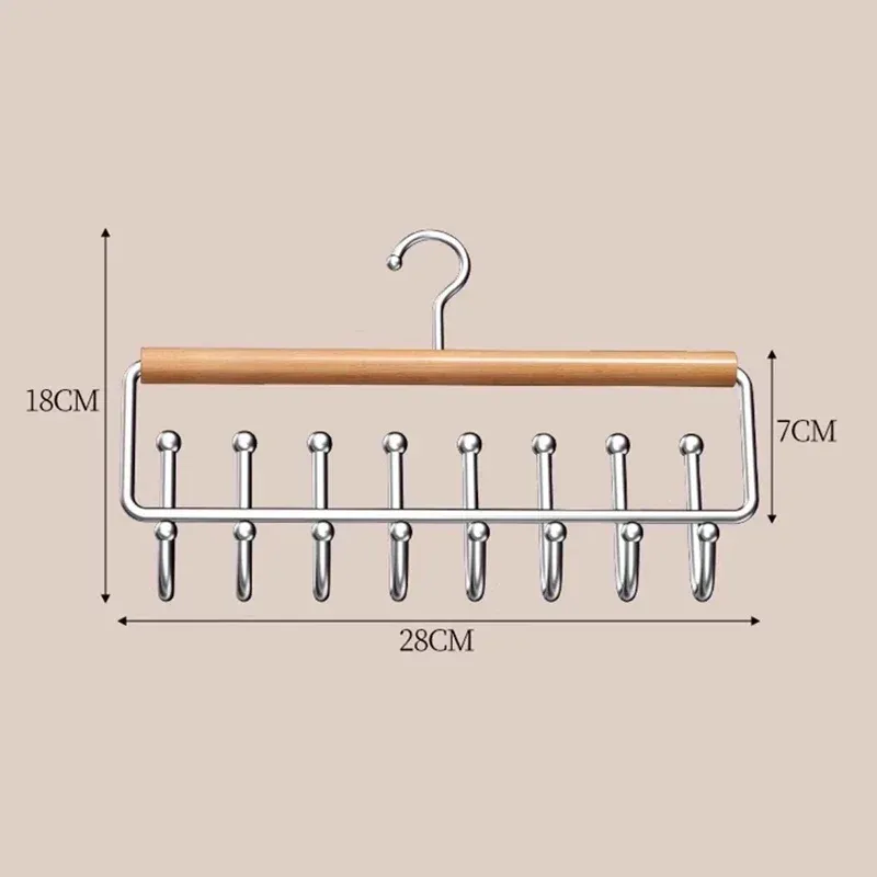 Organisateur de rangement en bois à crochets multiples pour sous-vêtements, soutiens-gorge et gilets – Cintres durables et peu encombrants 6