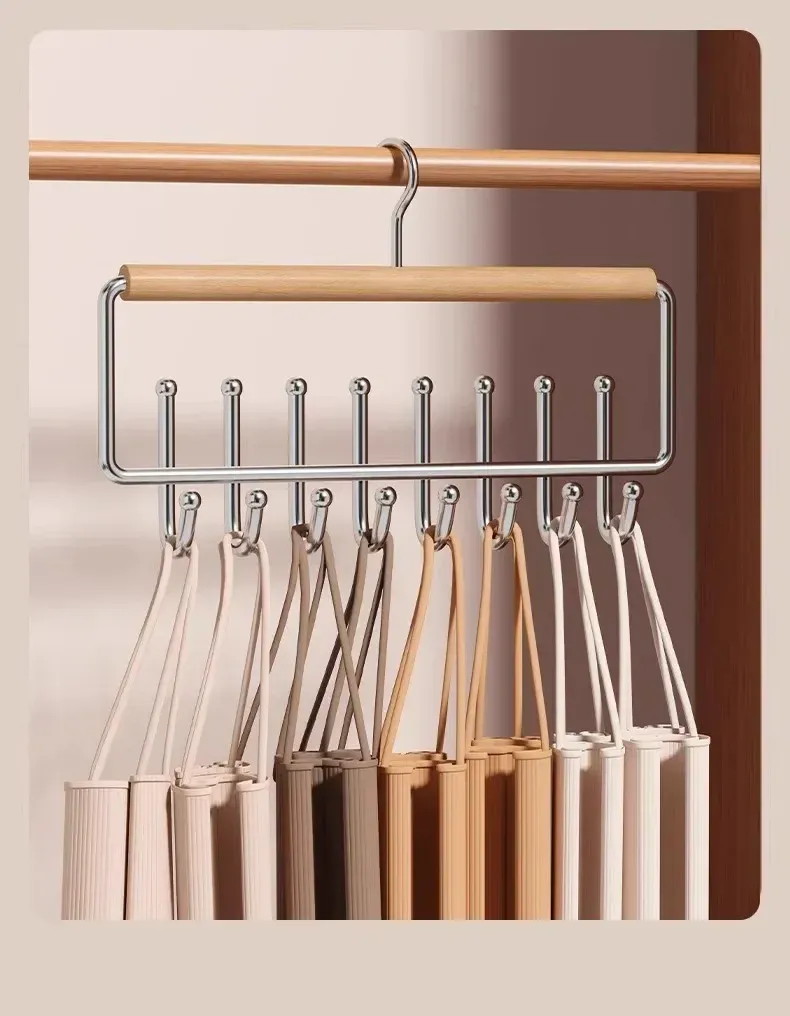 Organisateur de rangement en bois, finition naturelle