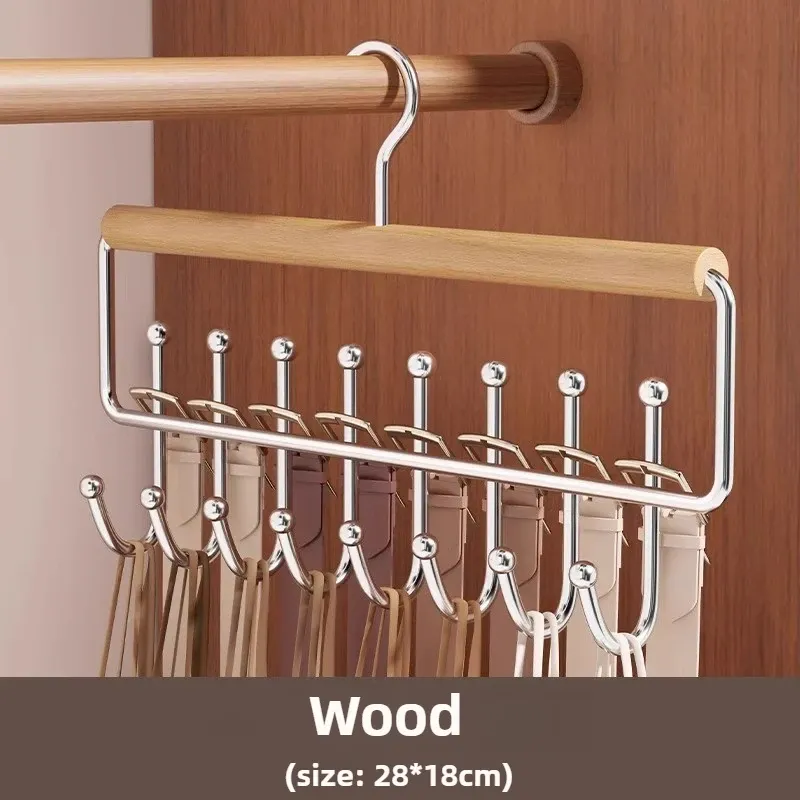 Organisateur de rangement en bois à crochets multiples pour sous-vêtements, soutiens-gorge et gilets – Cintres durables et peu encombrants 7