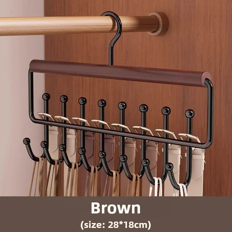 Organisateur de rangement en bois à crochets multiples pour sous-vêtements, soutiens-gorge et gilets – Cintres durables et peu encombrants 8