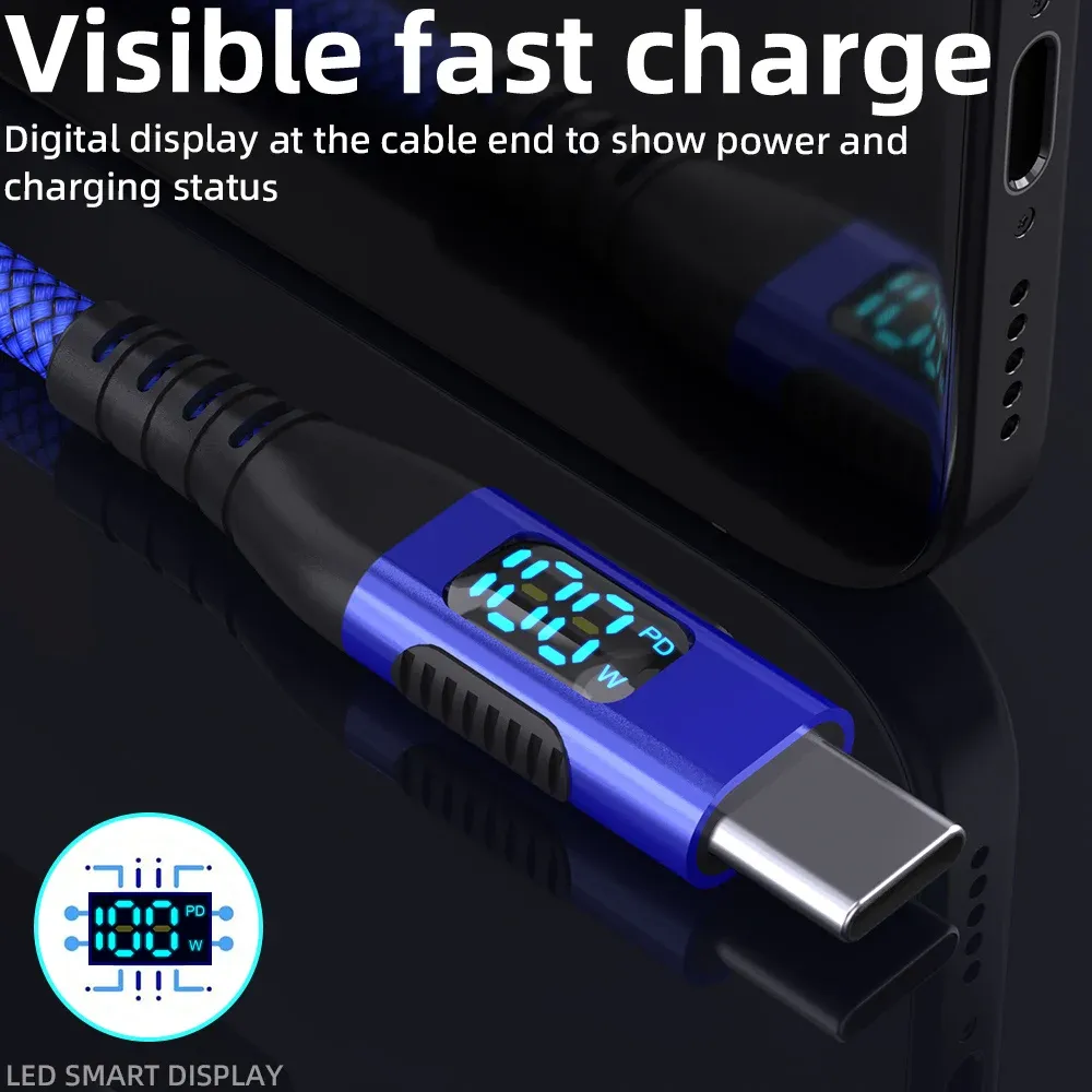 Câble USB-C vers USB-C BCVS, tressage en nylon